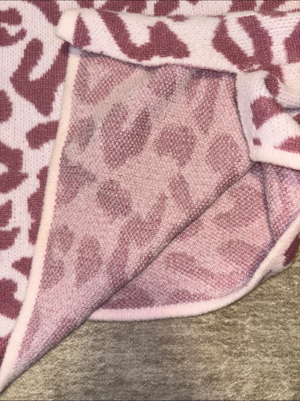 1X oversized Pink leopard cheetah print cozy soft sweater JODIFL 2x 3x light
